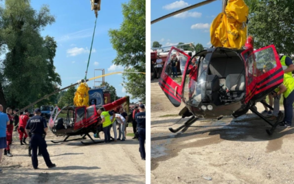 У Польщі в озеро впав вертоліт з українцями на борту: ЗМІ показали відео інциденту