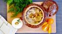 Картофельные драники с грибами в горшке