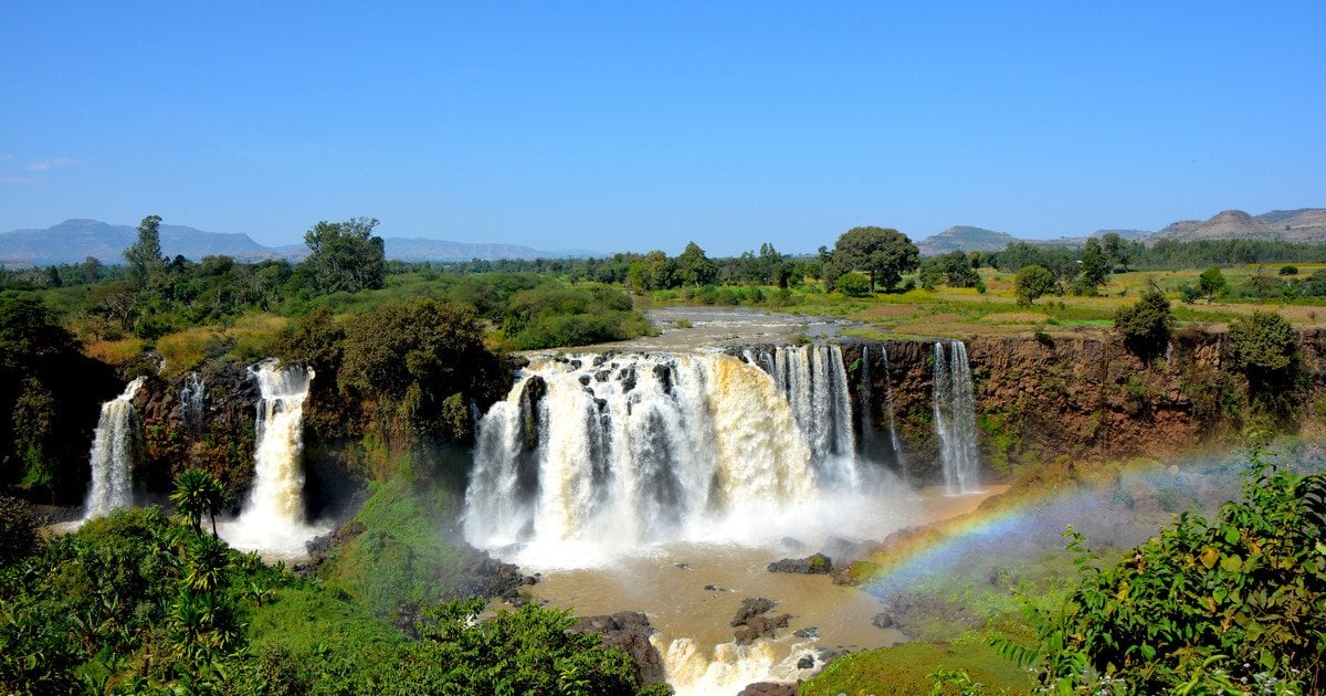 Водопад на реке Голубой Нил в Эфиопии, в 30 км от города Бахр-Дар и озера Тана