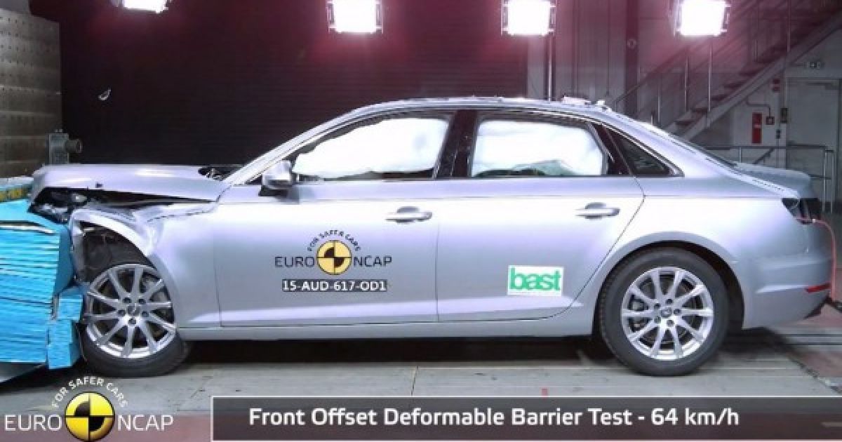 Новая Audi A4 получила пять звезд в краш-тесте Euro NCAP (видео)