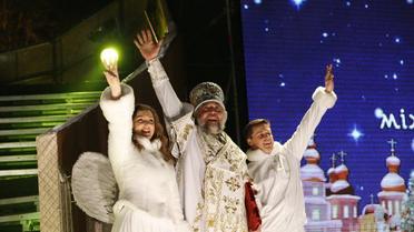 На День Святого Миколая у Києві запалили головну новорічну ялинку країни. / © УНІАН