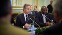 Госсекретарь США Энтони Блинкен и глава МИД Британии Дэвид Лемми на встрече с президентом Зеленским