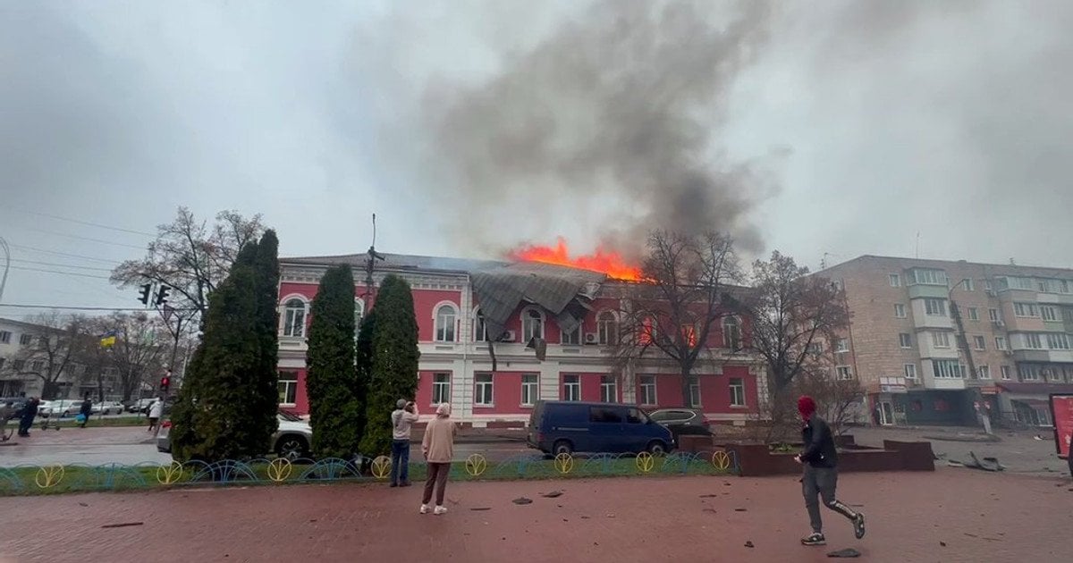 Пожар в городском совете в Прилуках
