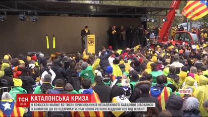 Карлес Пучдемон зібрав майже 50 тисяч людей у центрі бельгійської столиці