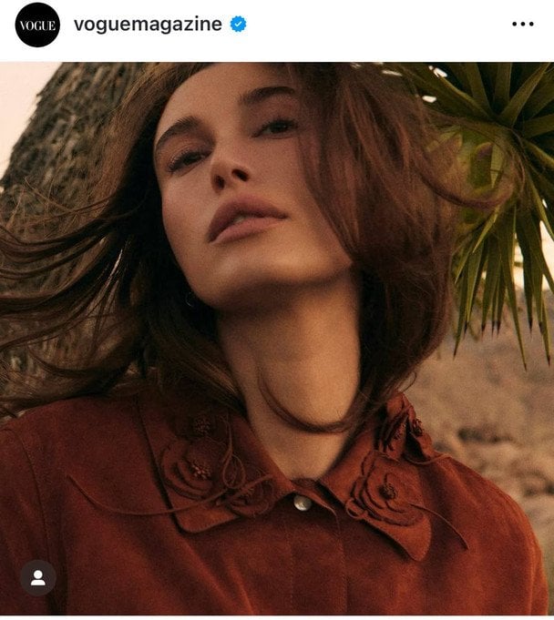 Гейлі Бібер / instagram.com/voguemagazine