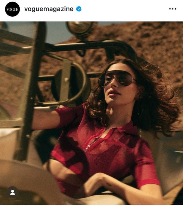 Гейлі Бібер / instagram.com/voguemagazine