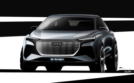 Audi показала тизер электрического кроссовера Q4 e-tron