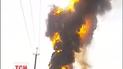 Распространение огня по лесопосадке возле нефтебазы остановлено