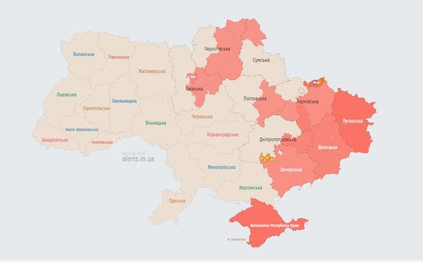 Карта повітряної тривоги.