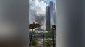 В центре Москвы раздались взрывы и вспыхнул пожар