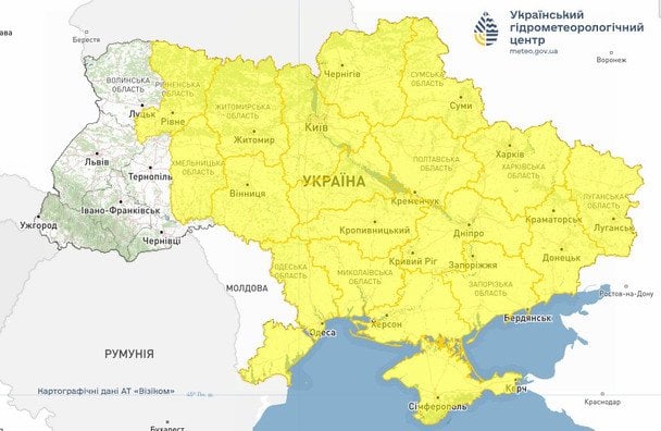 Попередження про небезпечні метеорологічні явища 20 травня / © Укргідрометцентр