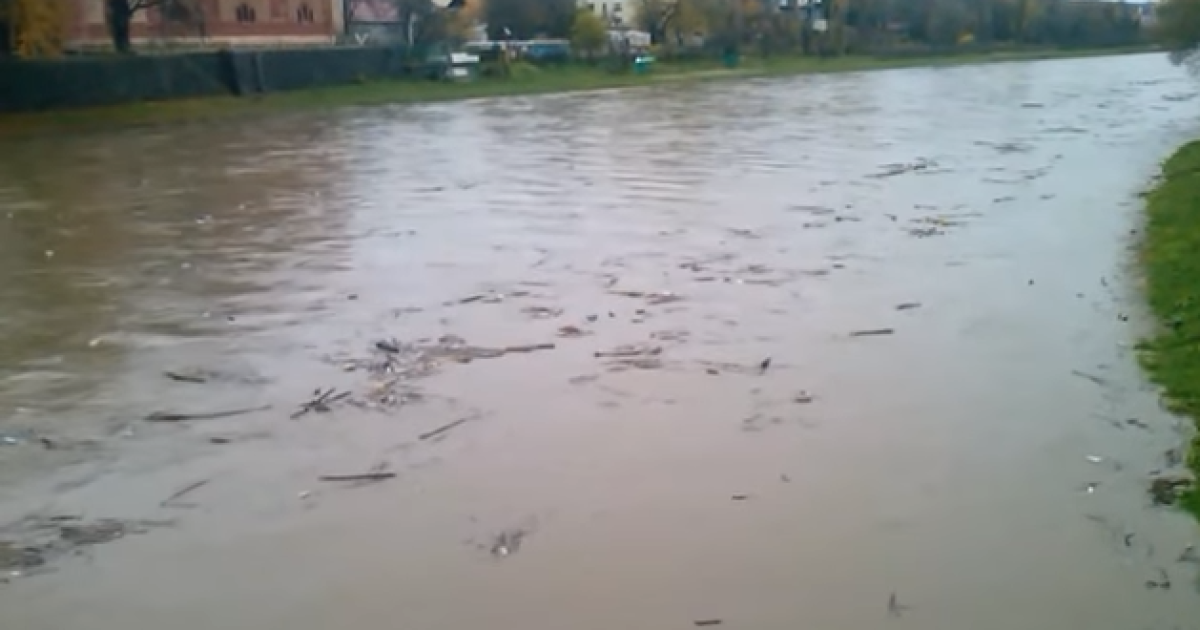 З берегів також вийшла річка Уж в Ужгороді. / © Закарпатський кореспондент