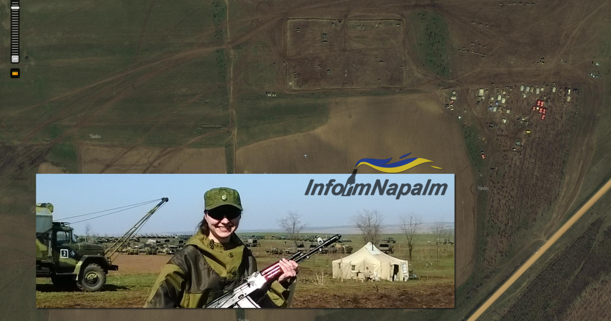 Польовий табір окупаційних військ Росії з величезною кількістю техніки на території загальнозоологічного природно-заповідного об&rsquo;єкту &ndash; заказника &laquo;Іллірійський&raquo; (Успенка) / © InformNapalm