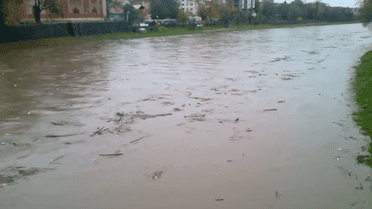 З берегів також вийшла річка Уж в Ужгороді. / © Закарпатський кореспондент