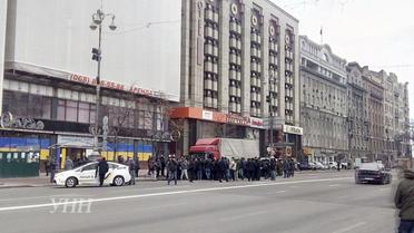 Штовханина на Майдані 21 лютого / © УНН