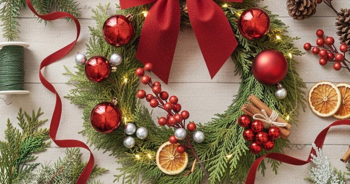 Різдвяний вінок своїми руками