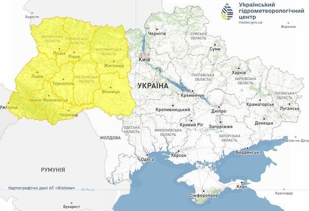 Мешканців кількох областей України попереджають про грози / © Укргідрометцентр