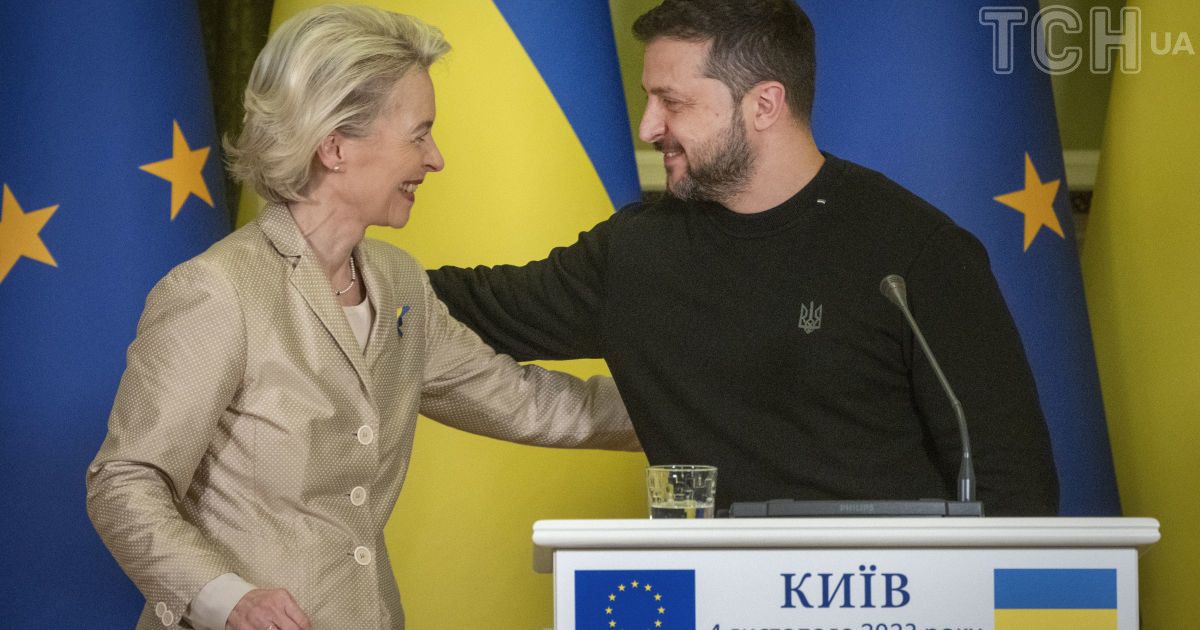 Урсула фон дер Ляєн і Володимир Зеленський.