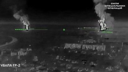 ССО зняли на відео, як уразили нафтобази росіян у Криму