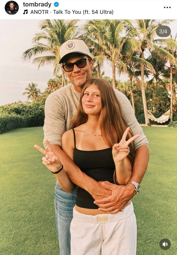 Том Бреді з дочкою, фото: instagram.com/tombrady