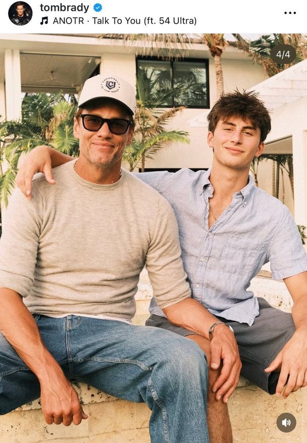 Том Бреді з сином, фото: instagram.com/tombrady