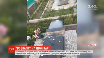Недетские развлечения: в Харьковской области дети устроили погром на кладбище