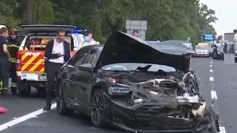 Фото з місця ДТП з Олександром Трухіним / Скриншот / © 