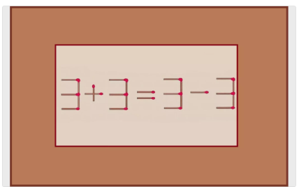 Как сделать равенство «3+3=3−3» верным: нужно перевести только одну спичку