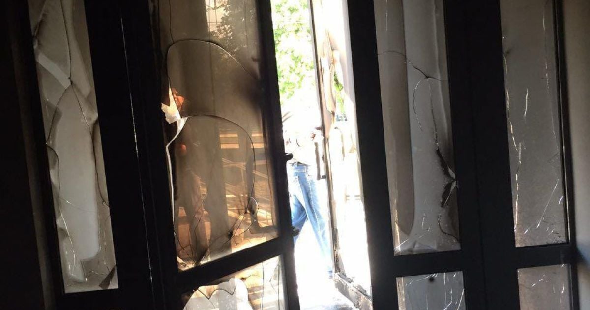 Поджог офиса  "Оппозиционного блока"