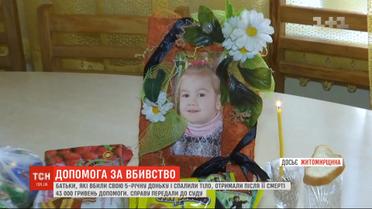 Родители, которые сожгли тело убитой дочери, получили после этого более 40 тысяч гривен помощи