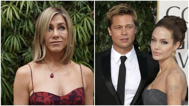 Дженніфер Еністон, Бред Пітт та Анджеліна Джолі