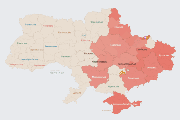 Ворог атакує Україну БпЛА: напрямок руху