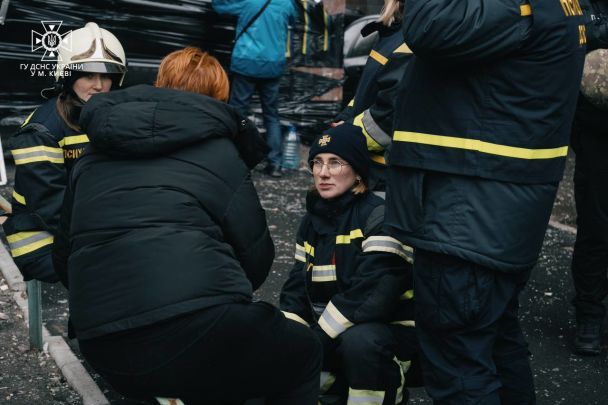 Атака по Киеву 7 февраля Фото: ГСЧС