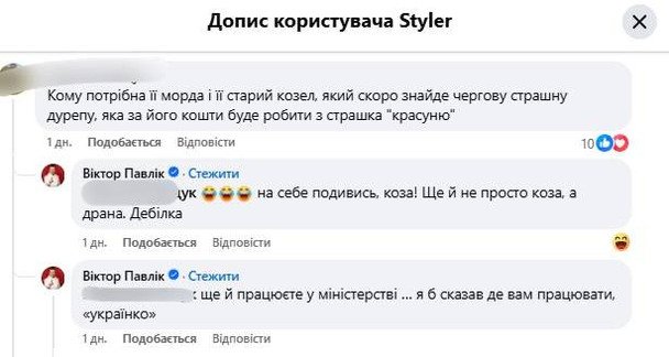 Комментарии Виктора Павлика / © Facebook