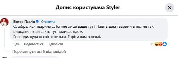 Комментарий Виктора Павлика / © Facebook