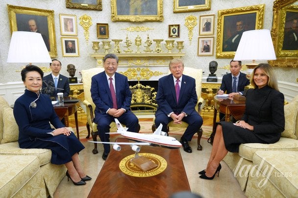 Пэн Лиюань, Си Цзиньпин, Дональд и Мелания Трамп / © Associated Press