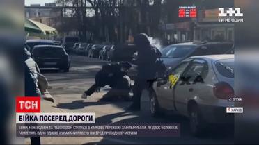 Новини Харкова: просто посеред дороги почубилися водій із пішоходом