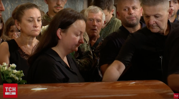 Прощання з Іраною Фаріон у Гарнізонному храмі у Львові / Скриншот з трансляції