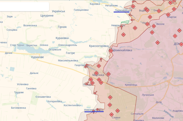 Novomykhailivka and Pervomaiske on the map / Photo: Deepstatemap