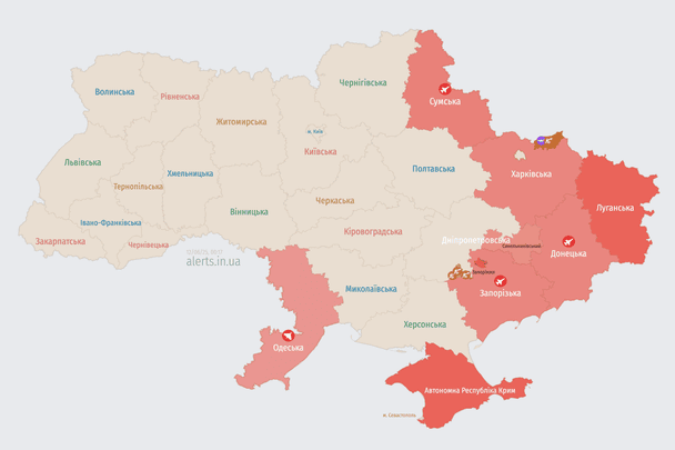 Ворог атакує Україну БпЛА: напрямок цілей