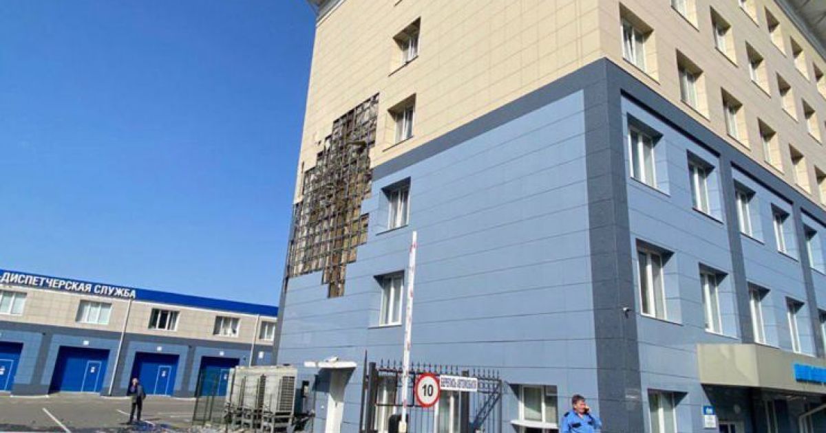 Дрон влучив у будівлю "Газпрому" в Бєлгороді 12 квітня / Фото: мер Бєлгорода Валентин Дємідов
