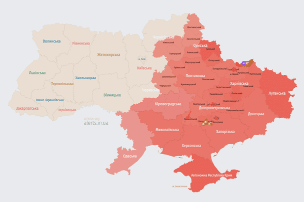 Росія атакує Україну БпЛА: напрямок руху