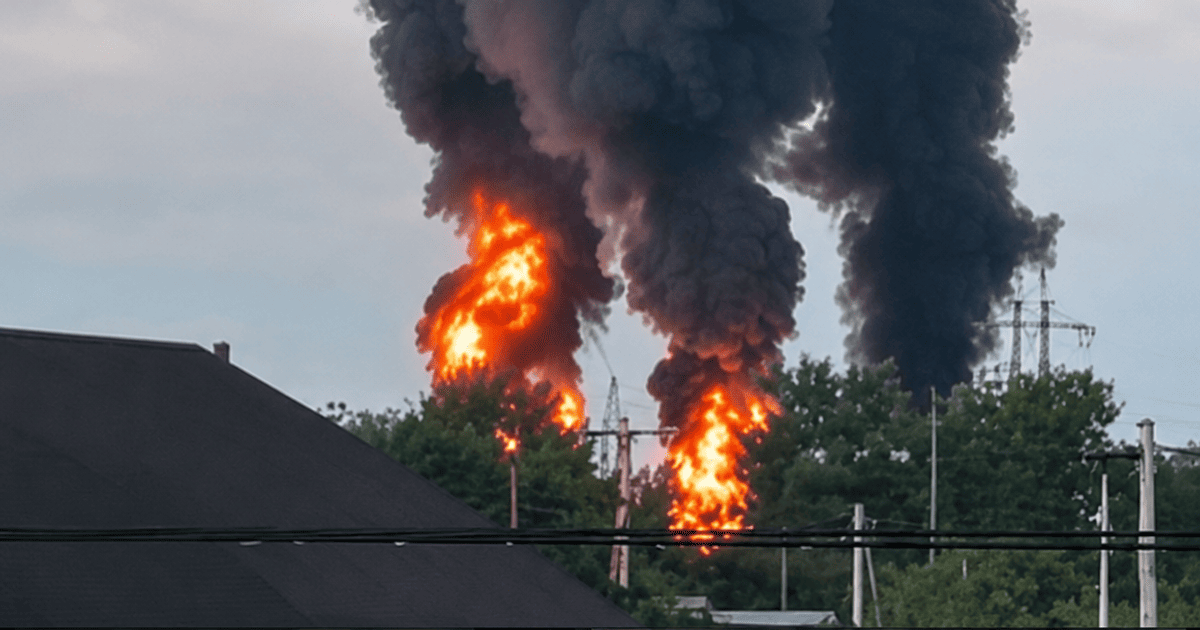 Пожежа на нафтобазі «Полтавская» після атаки дронів