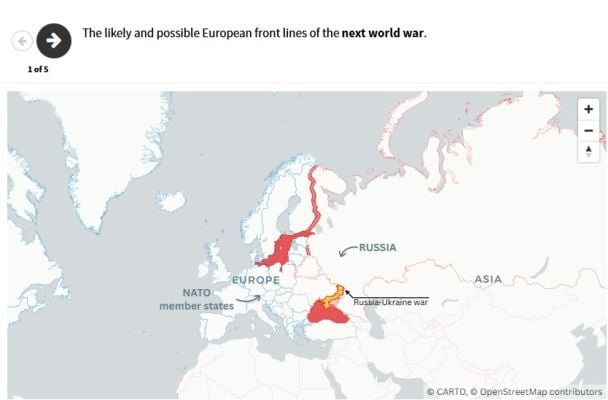 possibile fronte europeo della prossima guerra mondiale / © newsweek.com