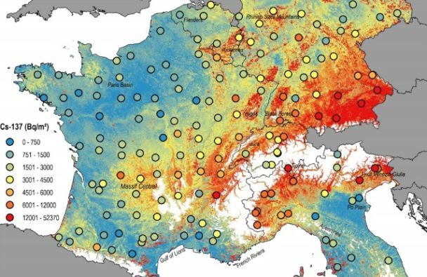 Карта радиоактивного загрязнения ленинградской области