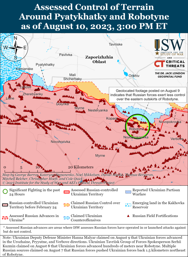 Карта боїв ISW. Ситуація на півдні України.
