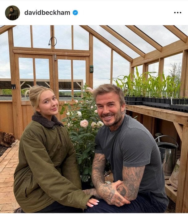 Девід Бекхем із донькою Гарпер / © Instagram Девіда Бекхема