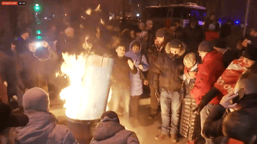 затримання Саакашвілі, активісти під ізолятором / © ТСН.ua