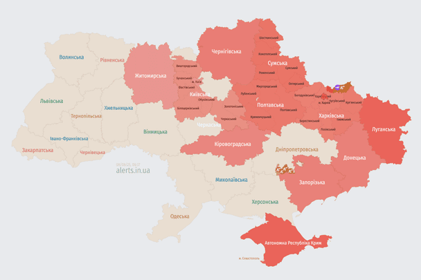 Росія атакує Україну БпЛА: напрямки руху цілей