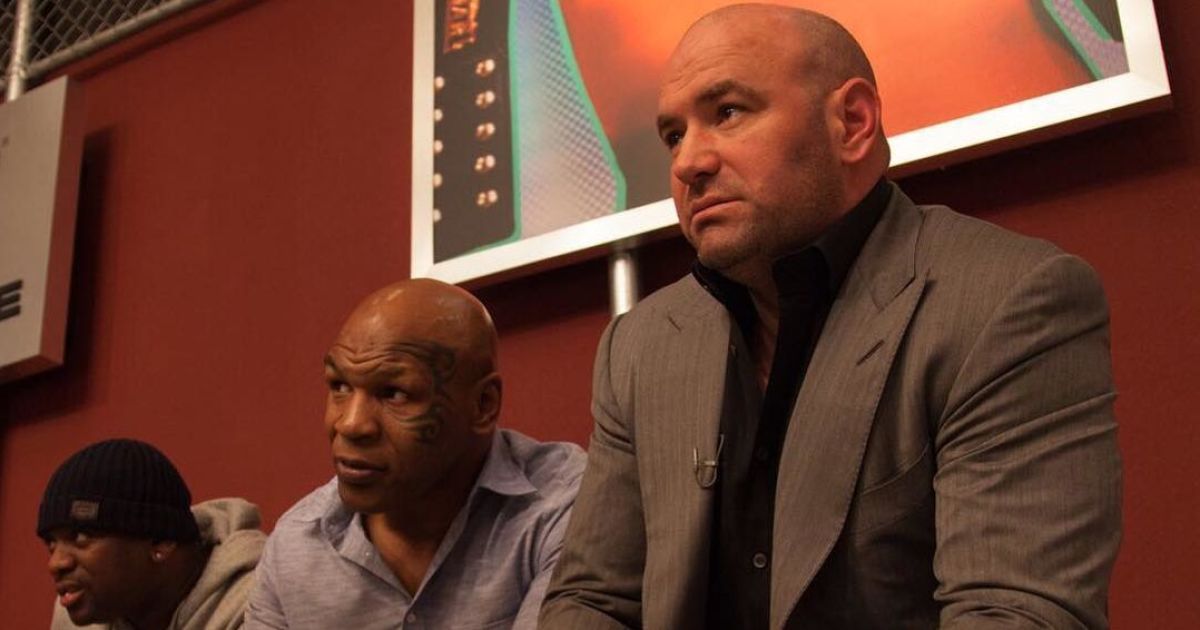 Легендарный Майк Тайсон написал матерное слово на лбу босса UFC